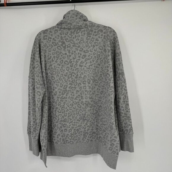 Calvin Klein Womens Grey Leopard Print Cowl Neck Sweatshirt top size 2XL - Picture 9 of 11